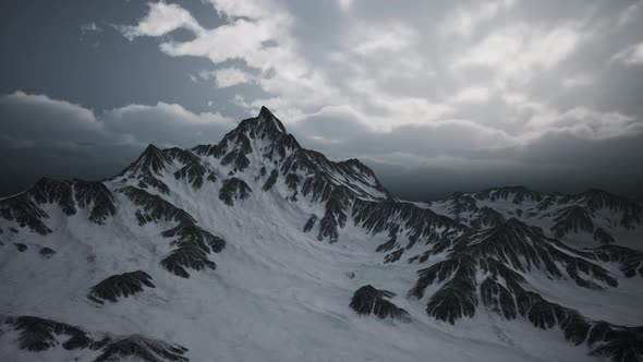 High Altitude Peaks and Clouds