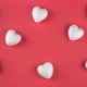 Valentines day pattern with moving white hearts on red background - VideoHive Item for Sale