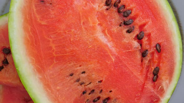 Ripe Red Watermelon on Plate