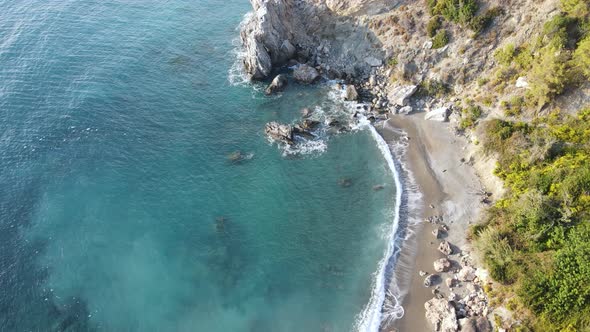 Sea Near the Coast - Close-up Aerial View of the Coastal Seascape