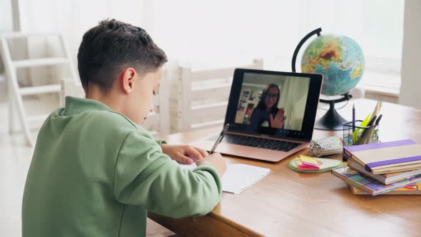 Back To School Online Learning Distance Lesson Education at Home Technology for Kids
