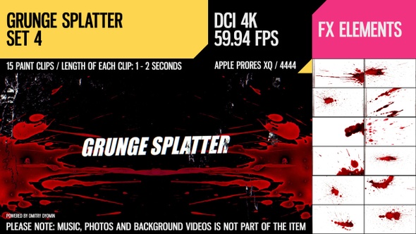 Grunge Splatter (4K Set 4)