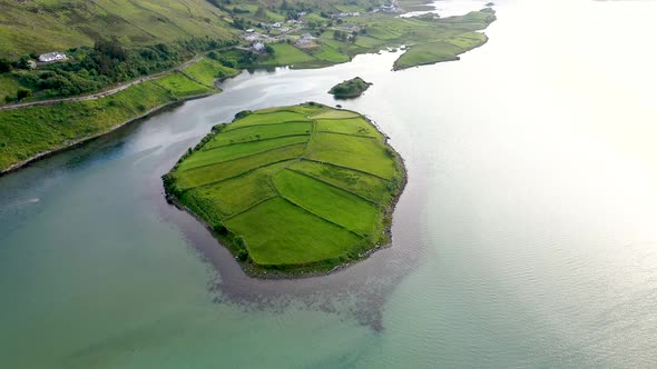 Aerial View of the Townland of Illancreeve Lackaduff  County Donegal Ireland