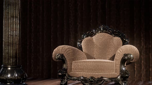 Luxurious Theater Curtain Stage with Chair