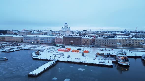 Helsinki Market Square in the Winter