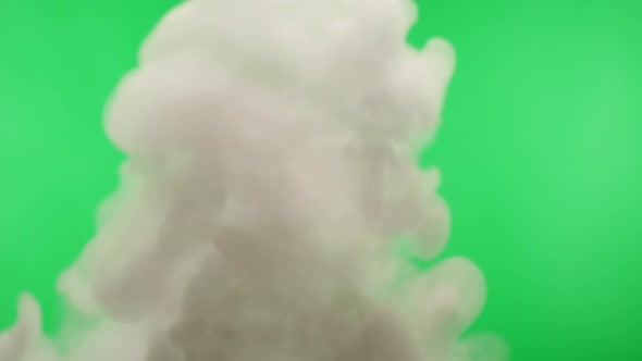 Smoke on Green Chroma Key Background