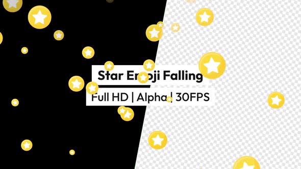 Star Emoji Falling with Alpha alt