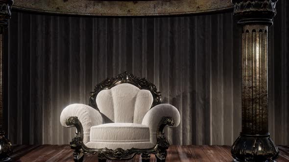 Luxurious Theater Curtain Stage with Chair alt