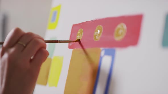 Painting Geometric Shapes On Canvas