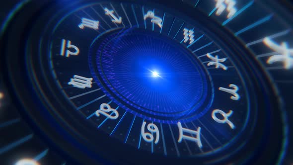 3D Zodiac Sign Background 4K