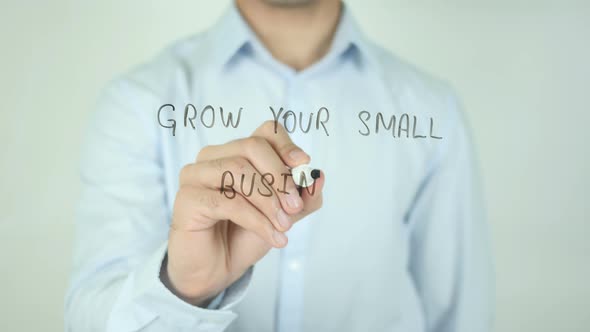 Grow Your Small Business, Writing On Screen