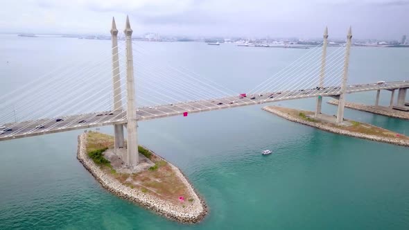 Penang Bridge Drone Shot 