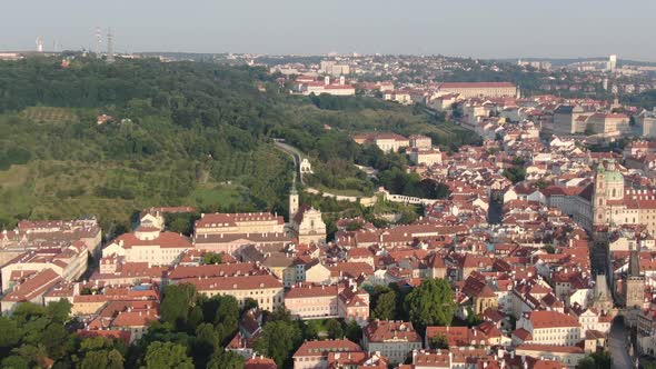 Petrin hill and tower in Prague, Czech Republic, Europe