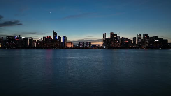 Panoramic  city skyline in Hangzhou china