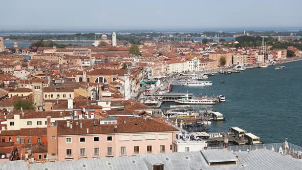 Coastline Buildings of the Beautiful Touristic City of Venice, Italy