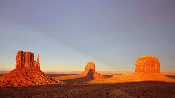Monument Valley Twilight Clouds Sunset Time Lapse
