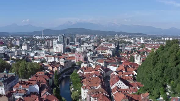 Aerial View Ljubljana Slovenia
