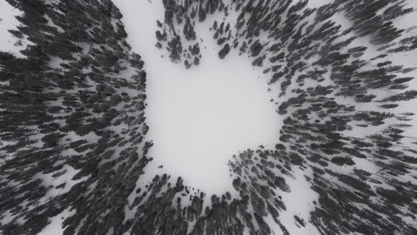 Wilderness Lake Heart Drone shot.