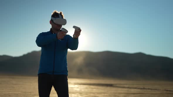 Man Using VR Headset