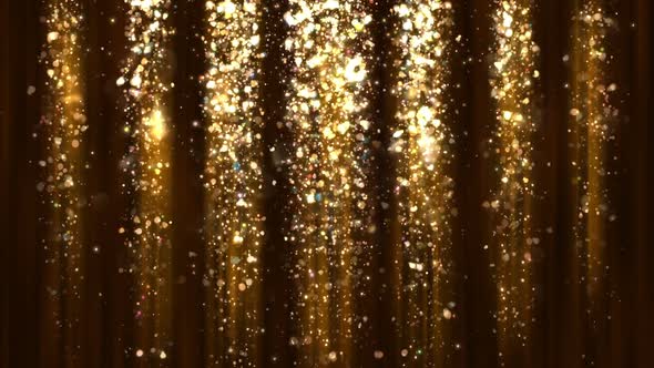 Abstract Royal and Red Particle Confetti and Glitter Rain alt