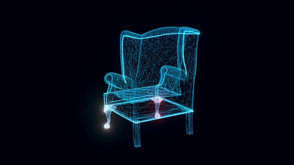 Armchair Hologram Rotating Hd