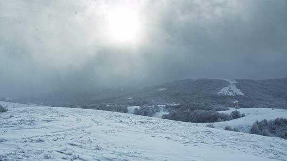 Beautiful View of the Snowy Mountains