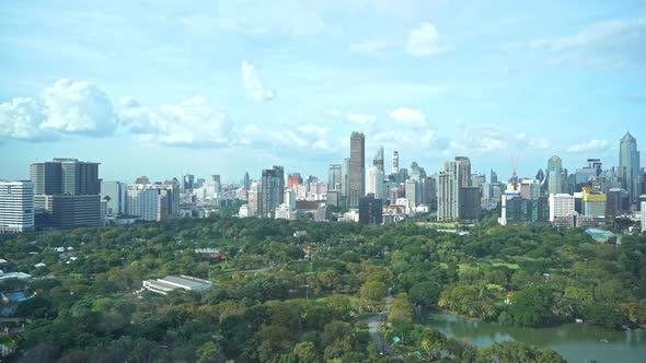 Beautiful building architecture around Bangkok city in Thailand