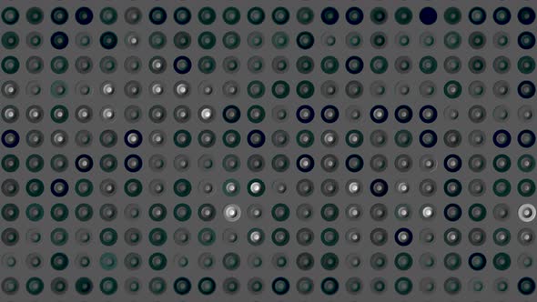 Monochrome abstract background with equalizer disco animated circles, seamless loop