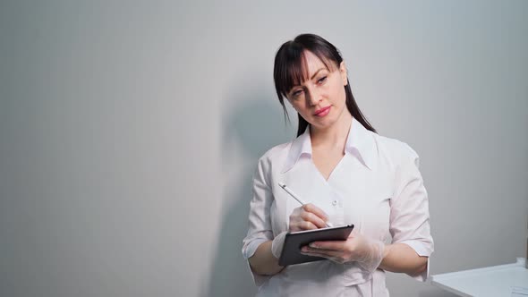 Doctor Using Tablet