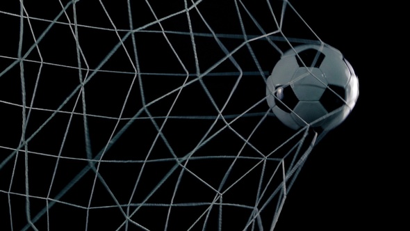 Soccer Balls Hit Net