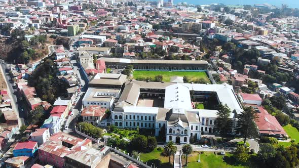 National Maritime Museum, Street May 21 Avenue (Valparaiso, Chile) aerial view