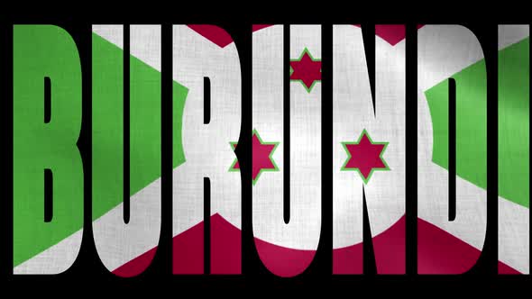 Burundi Flag Into Country Name