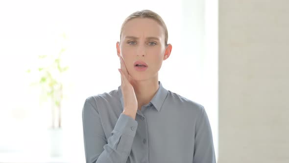 Portrait of Sick Woman Having Toothache