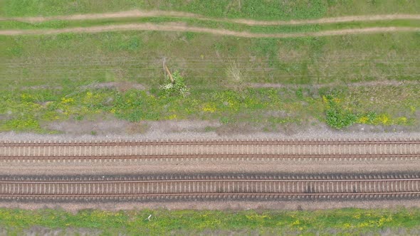 Empty Railroad Top View