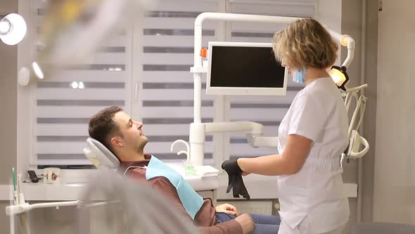 A person who treats teeth examined by a dentist, healthy teeth