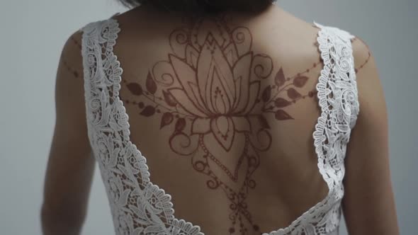 Female Model with Henna Indoor