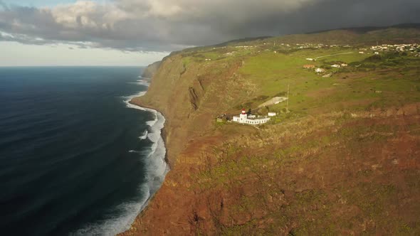 Drone Footage of Rugged Wildlands with the Atlantic Ocean in the Background