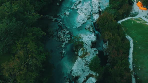 Martvili Canyon in Georgia - waterfall in canyon