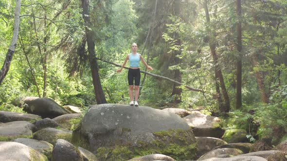 Yoga in Nature in the Forest