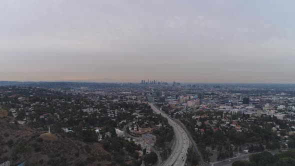 Los Angeles in Morning. California, USA. Aerial View
