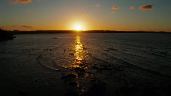 Colorful Sunset Over Tropical Islands