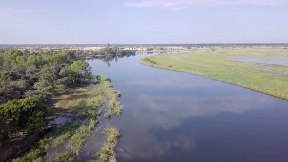 Okavango delta river in north Namibia, Africa