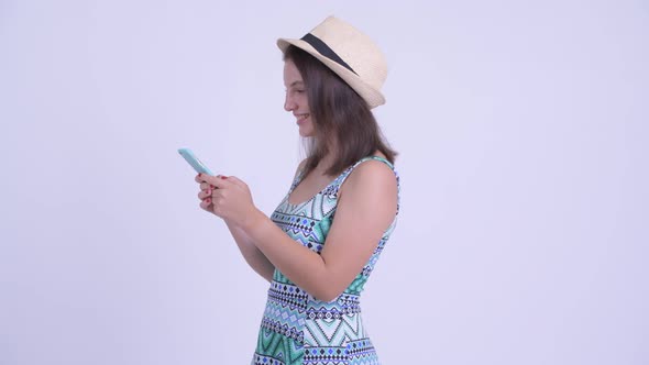 Young Tourist Woman Looking Upset with Phone Being Taken Away