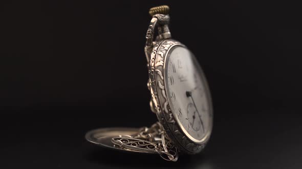 Close Up of Pocket Watch Rotate