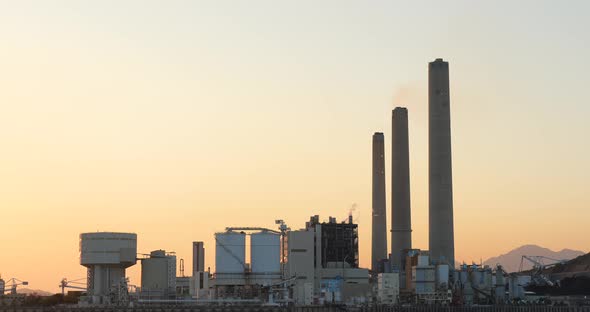 Power station in Lamma island at Hong Kong city