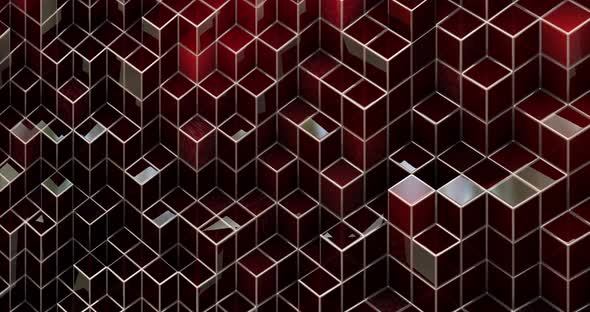 Abstract 3D cubes animation