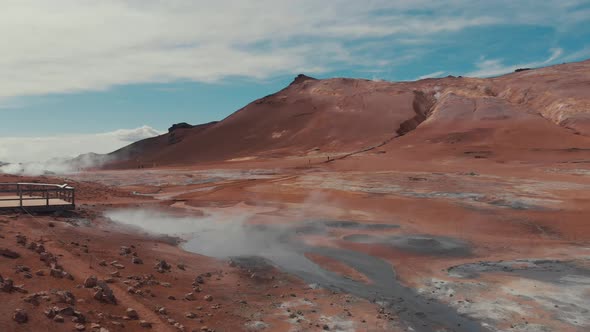 Geothermal sources in valley