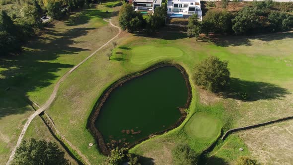 Golf Lake in Green Field