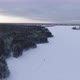 Flight Over a Taiga Forest Lake in Winter - VideoHive Item for Sale
