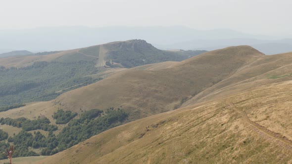 Tilting on  mountain ranges of Stara planina  4K 2160p 30fps UltraHD footage - Valley under Midzor p